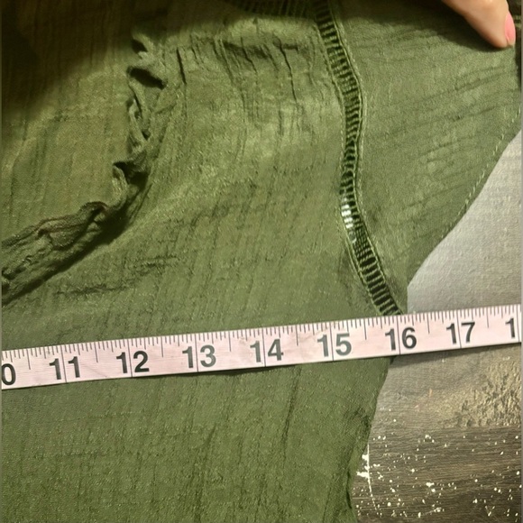 Anthro E&M green blouse Size Small - Picture 7 of 7